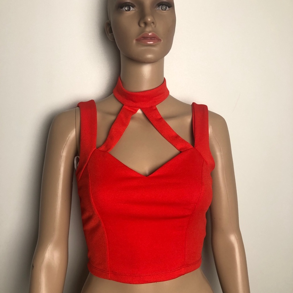 Burnt orange crop top